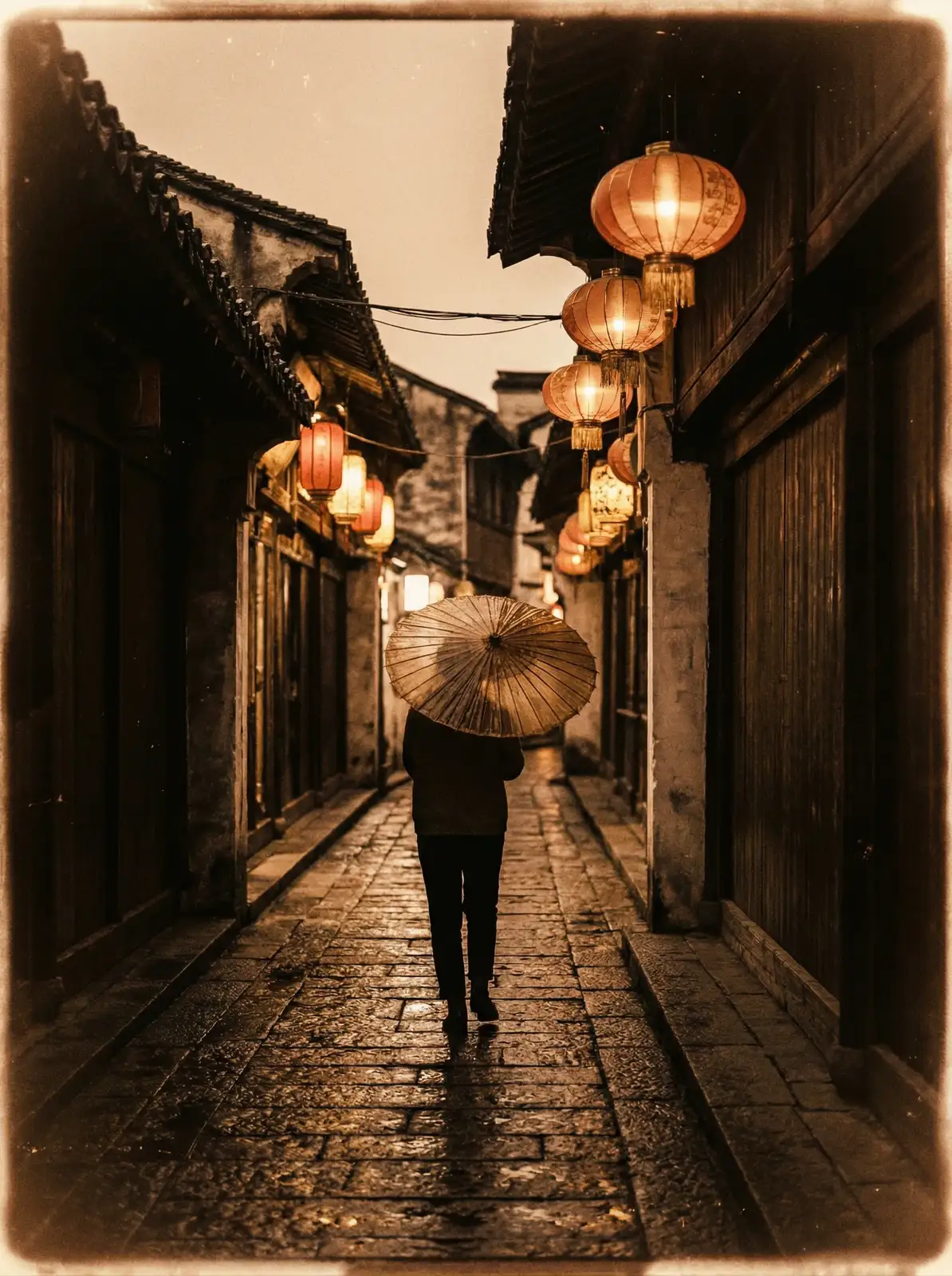 【国产精品】高清资源站 作品交易 - 限量版画《巷陌灯影》